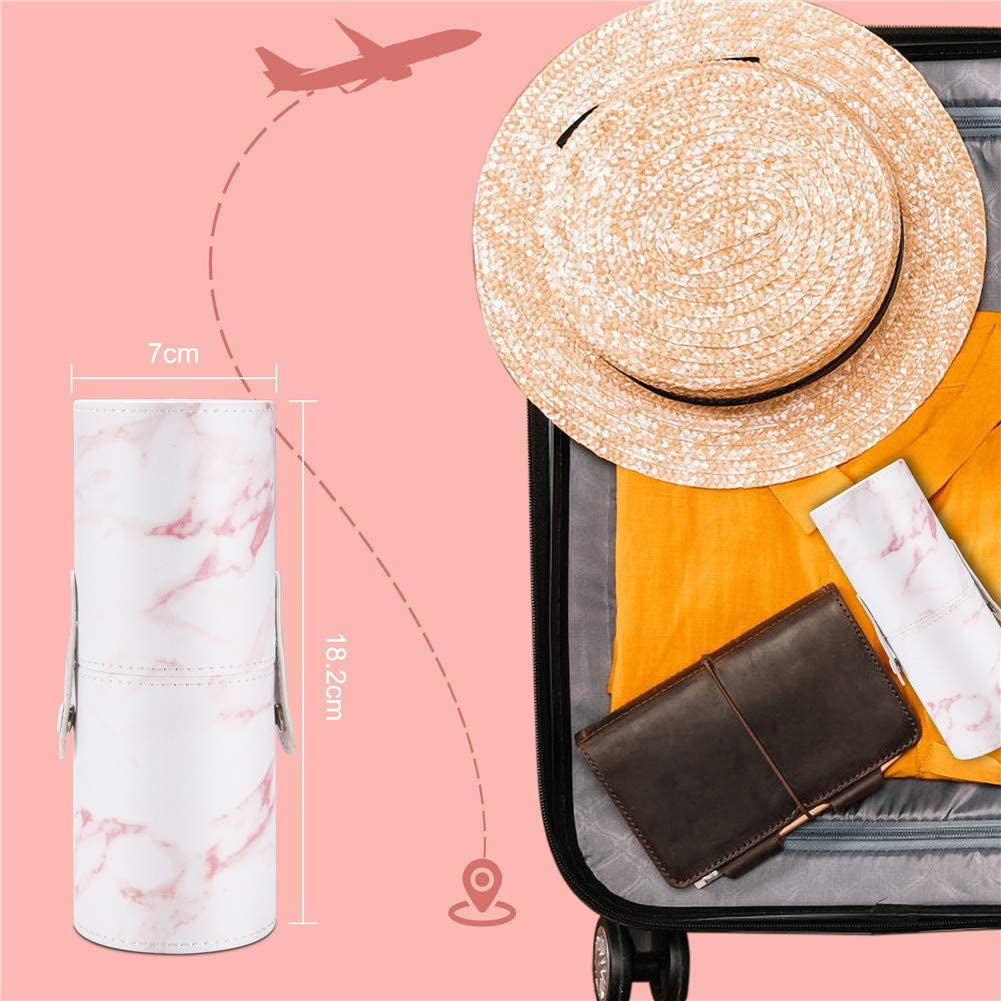 23 Pcs Makeup Set 6Pcs Triangle Powder Puffs+ 16Pcs Marble Makeup Brush Set with Gift Box Make up Tool